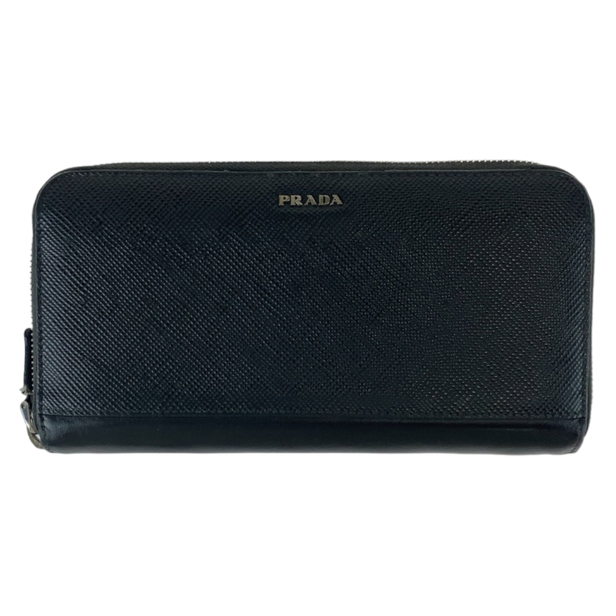 Prada Saffiano Leather Long Wallet Black