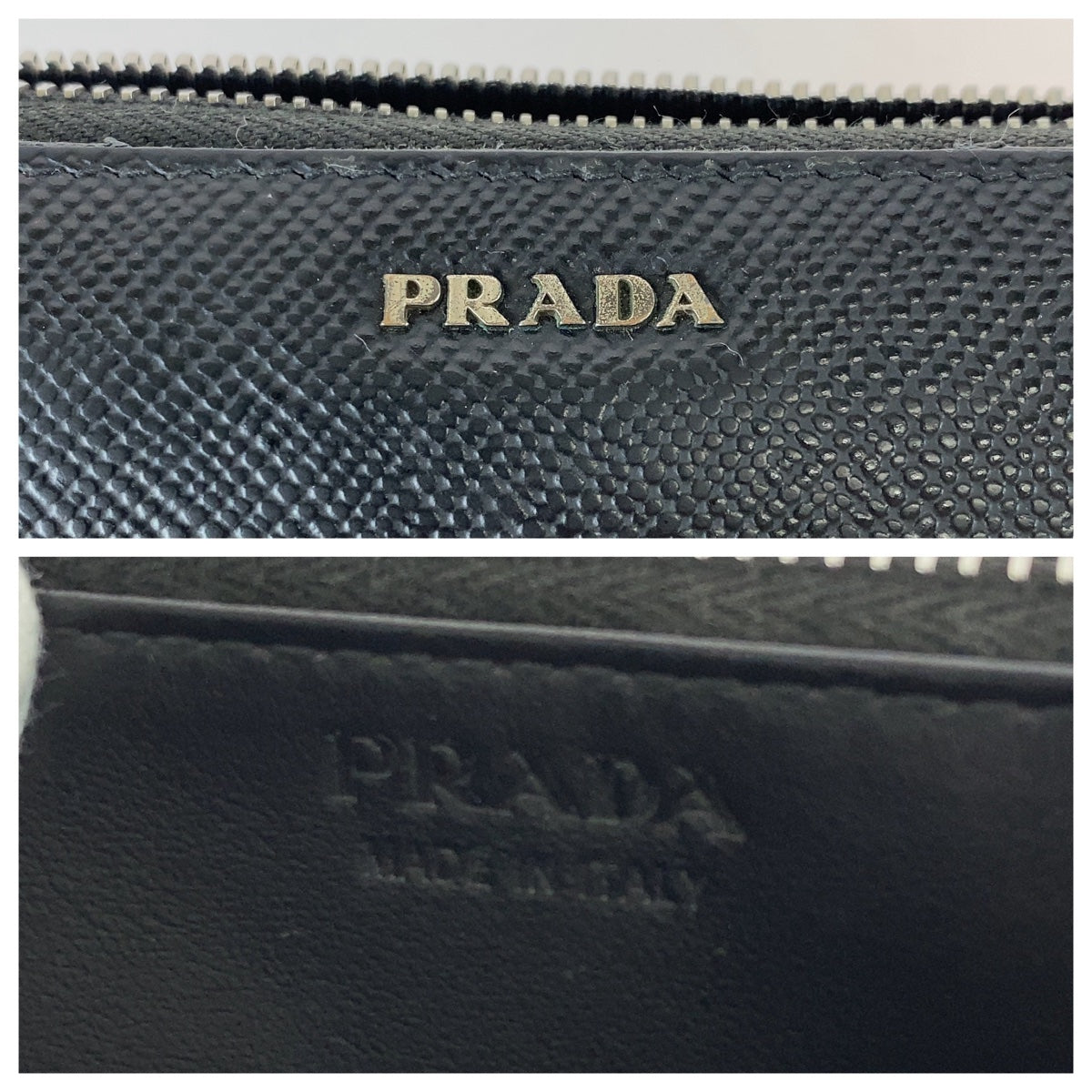 Prada Saffiano Leather Long Wallet 406956 in Very Good Condition