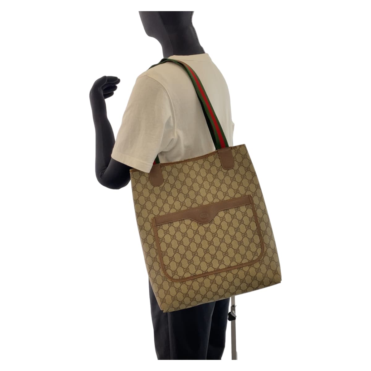 Gucci GG Supreme Canvas Shoulder Tote Bag 406960 in Very Good Condition