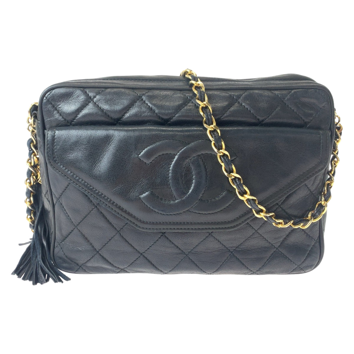 Chanel Vintage Lambskin Fringe Crossbody Bag