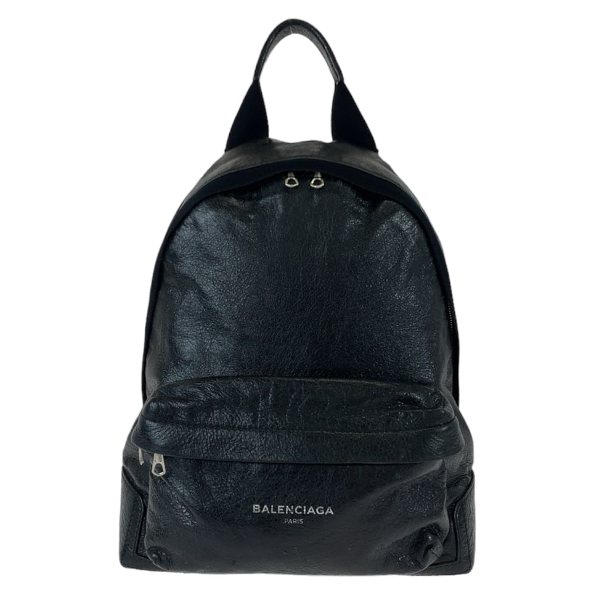 Balenciaga Leather Essential Crinkle Backpack