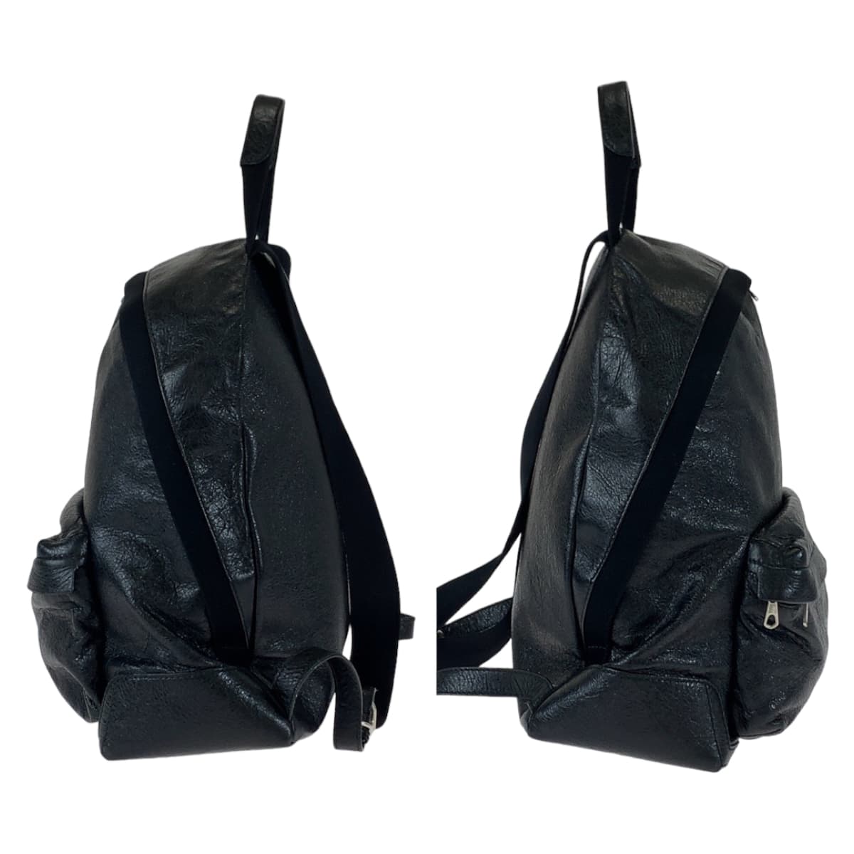 Balenciaga Leather Essential Crinkle Backpack