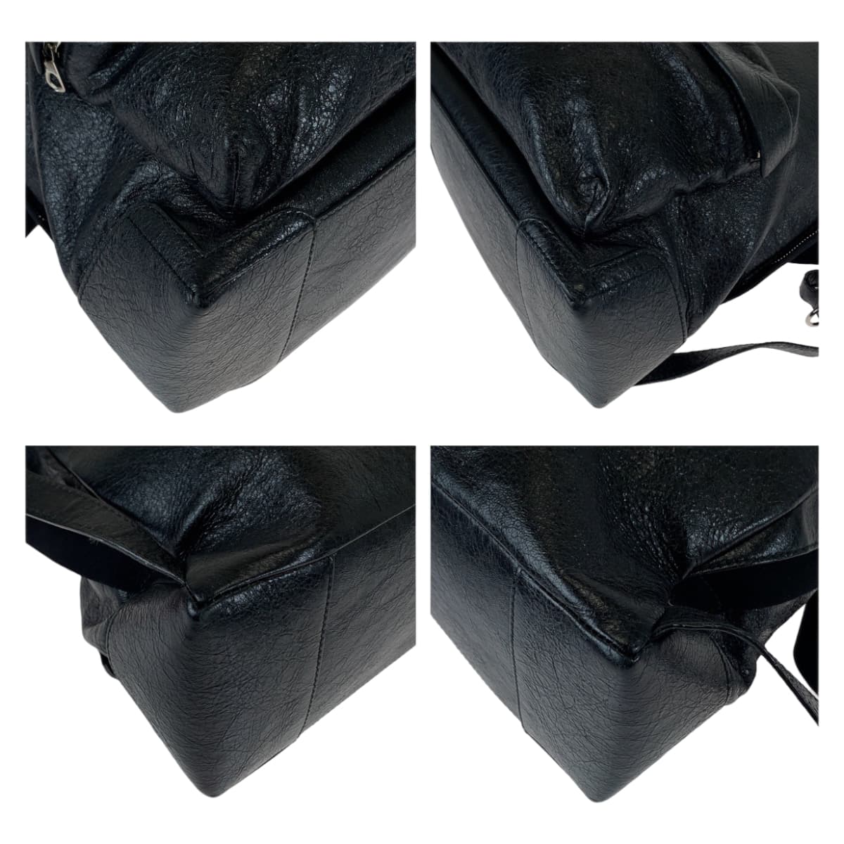 Balenciaga Leather Essential Crinkle Backpack