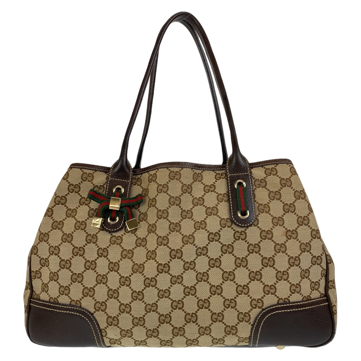 Gucci Princy GG Canvas Leather Tote Shoulder Bag