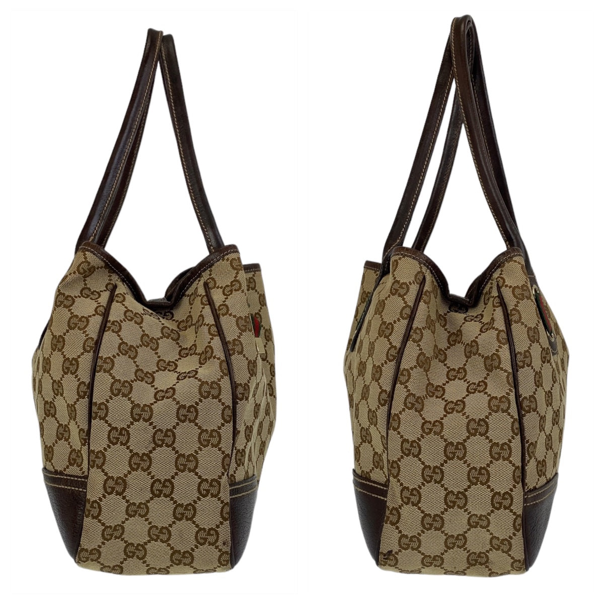 Gucci Princy GG Canvas Leather Tote Shoulder Bag