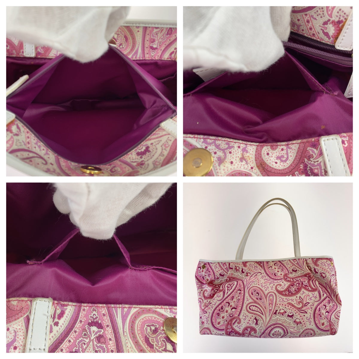 ETRO Canvas Tote Bag 1B461 in Very Good Condition