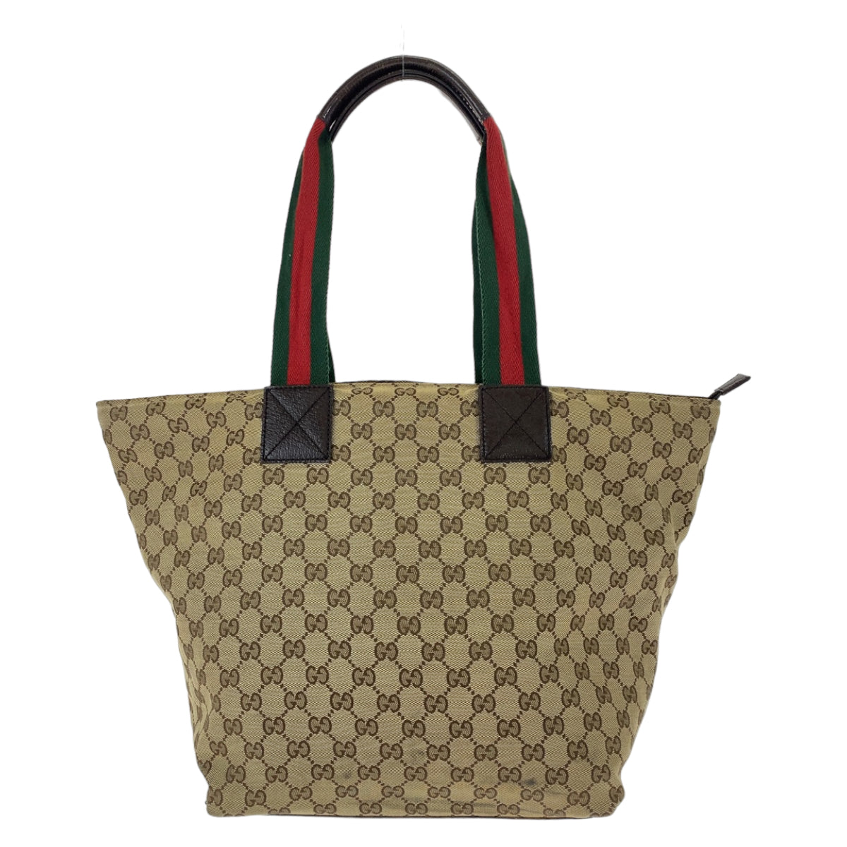 Gucci GG Canvas Leather Tote Bag 131231 in Very Good Condition