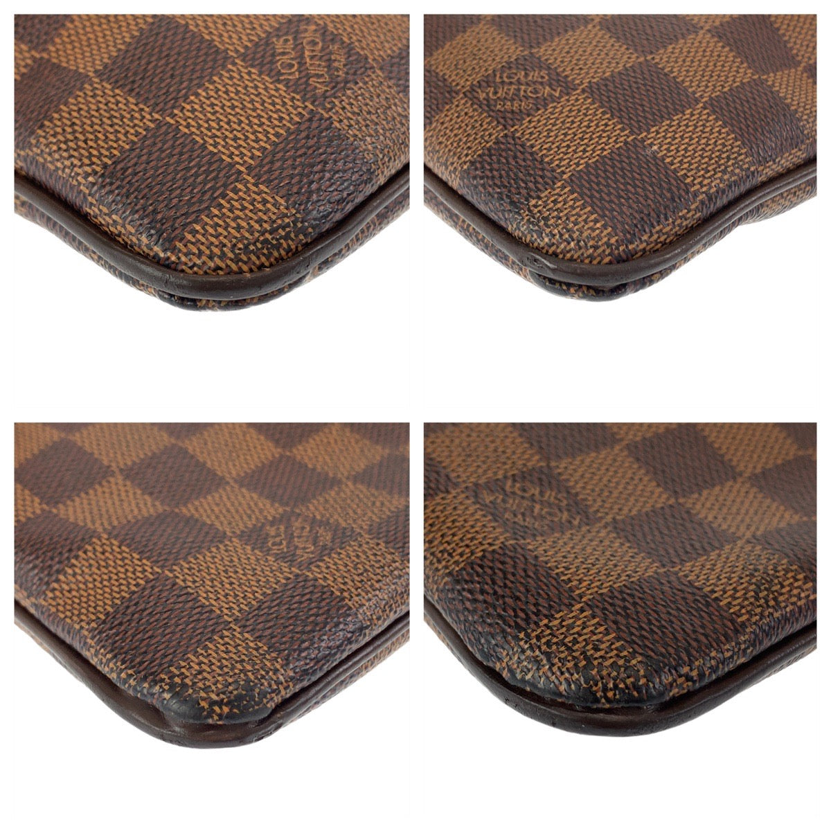 Louis Vuitton Damier Pochette Plat Brooklyn Shoulder Bag N41100 in Very Good Condition