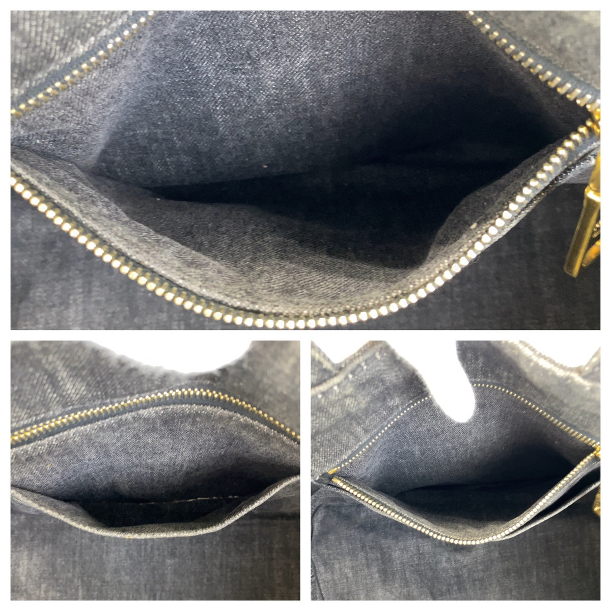 Prada Canapa Cotton Denim Tote Bag