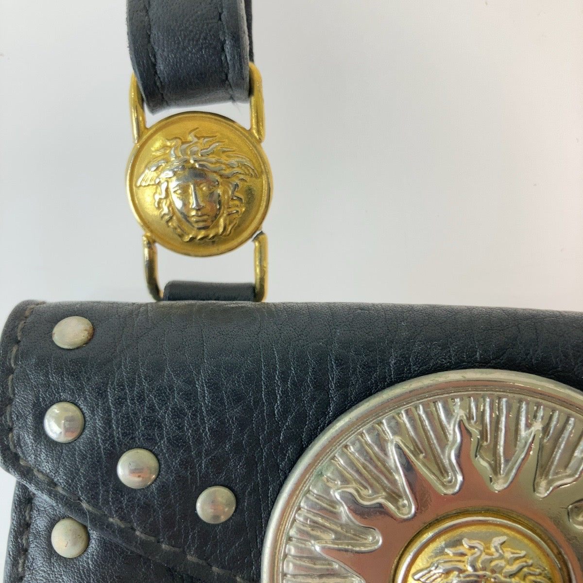 Versace Vintage Medusa Leather Waist Bag