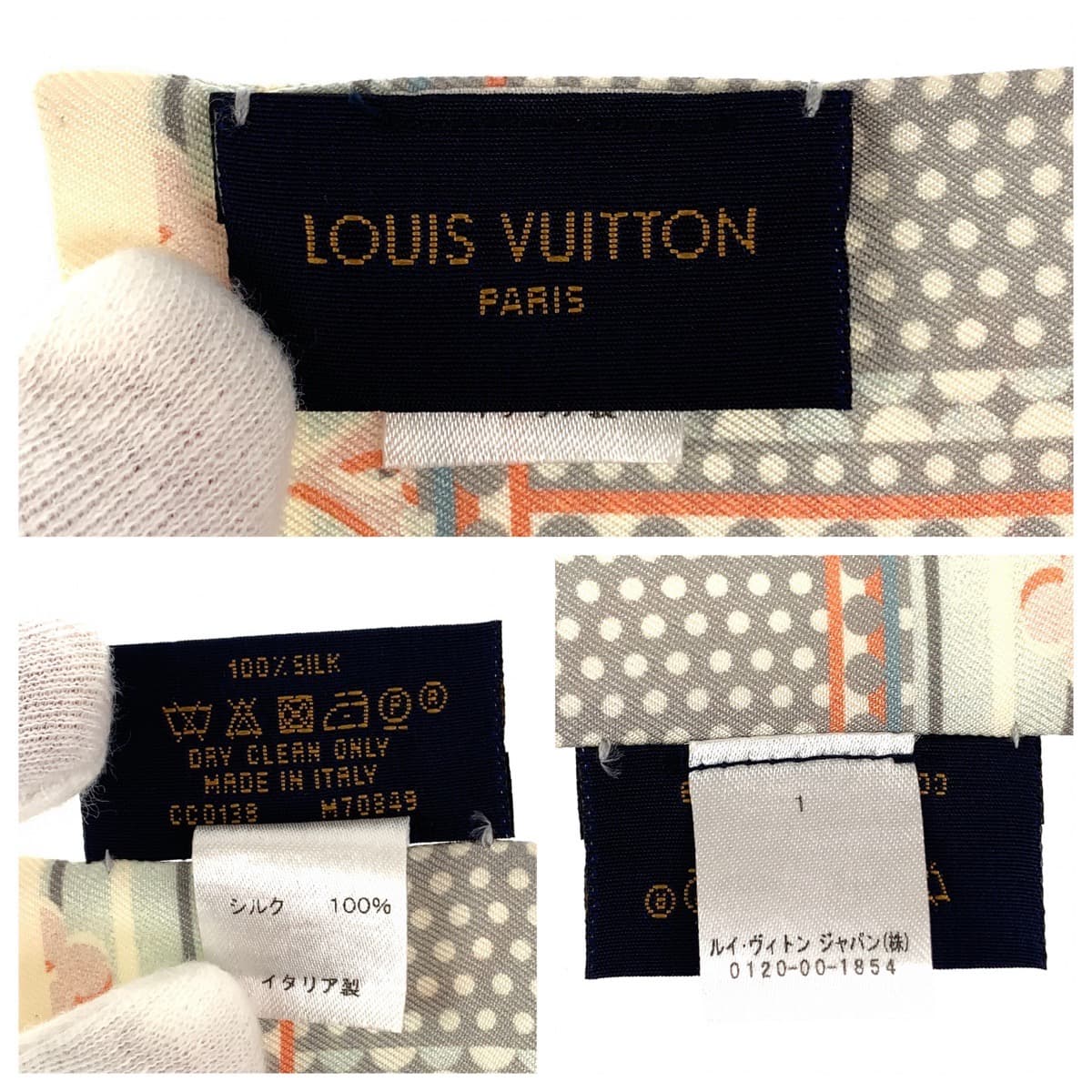 Louis Vuitton Silk Bandeau Scarf M70849 in Very Good Condition