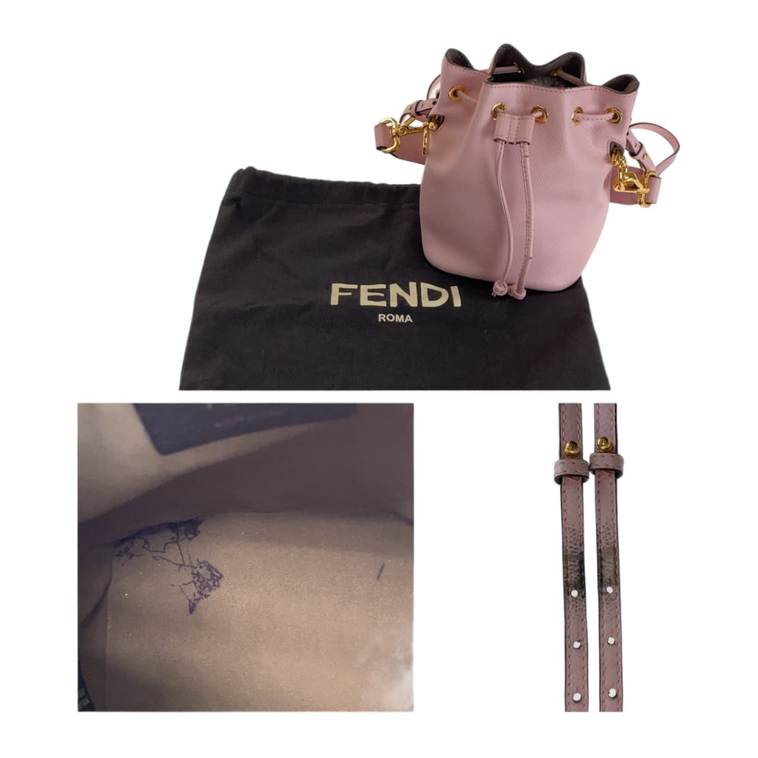 Fendi Montresor Leather Shoulder Bag