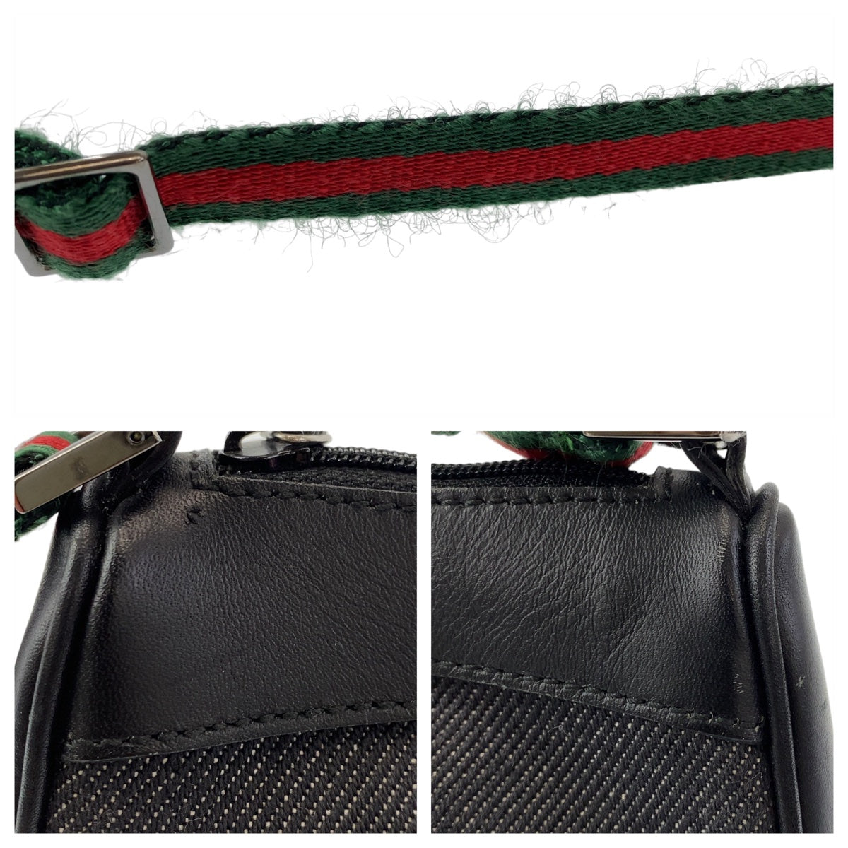 Gucci Canvas Leather Handbag Accessory Pouch