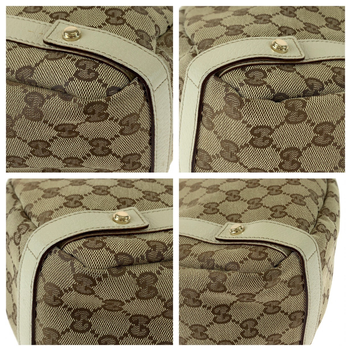 Gucci Abbey GG Canvas Leather Shoulder Bag