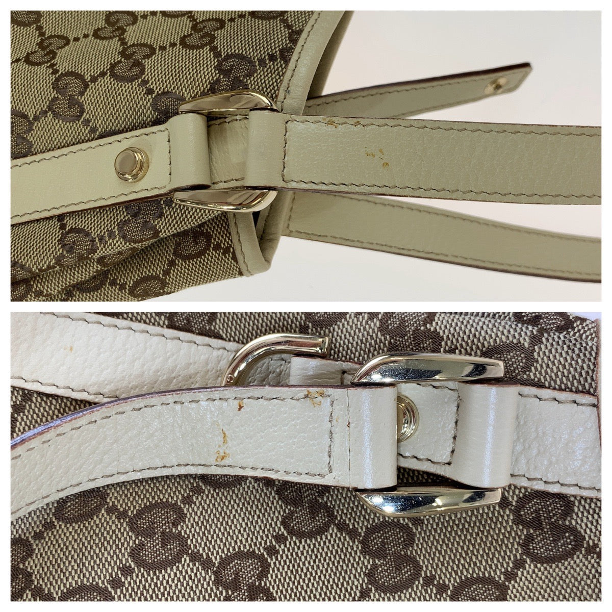 Gucci Abbey GG Canvas Leather Shoulder Bag