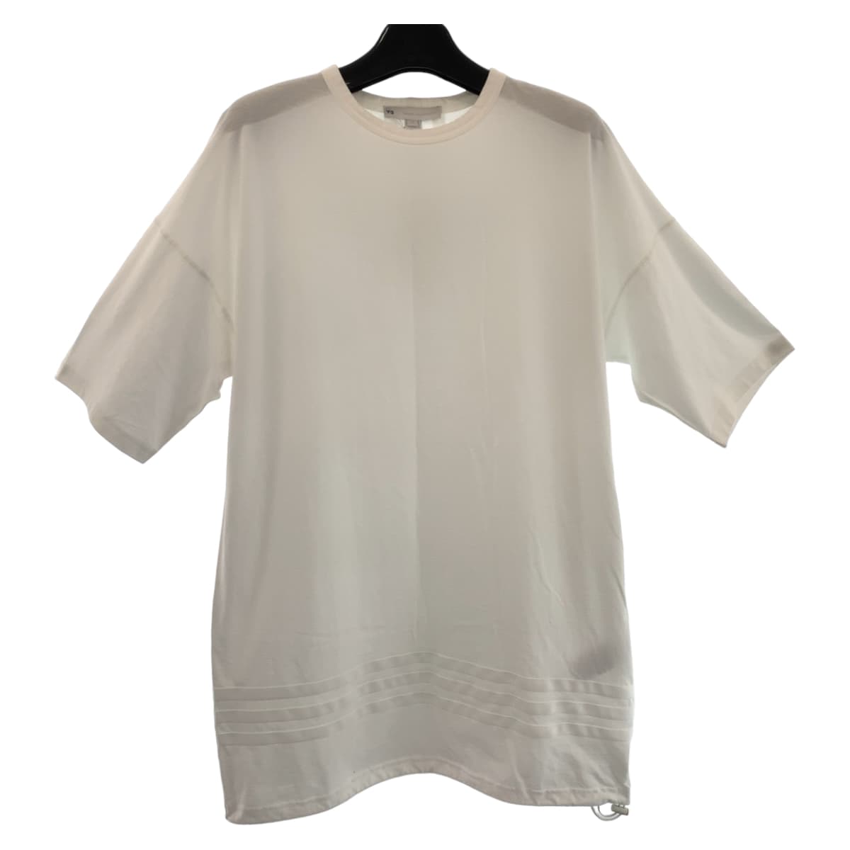 Y-3 White Cotton Oversized T-Shirt Dress S