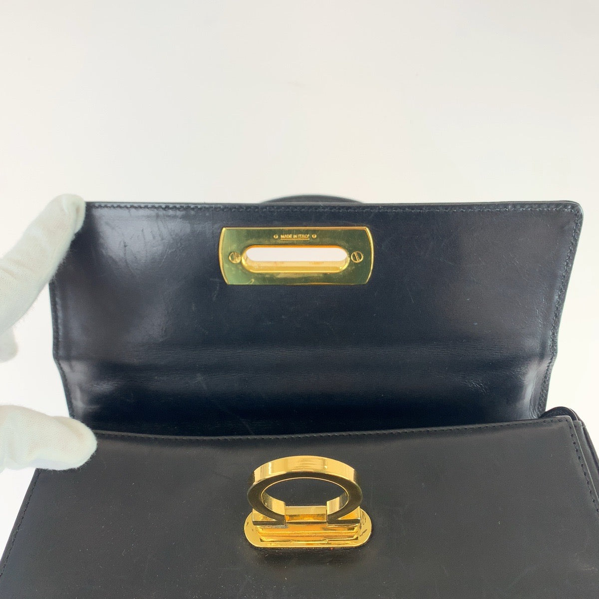 Salvatore Ferragamo Vintage Gancini Leather Handbag