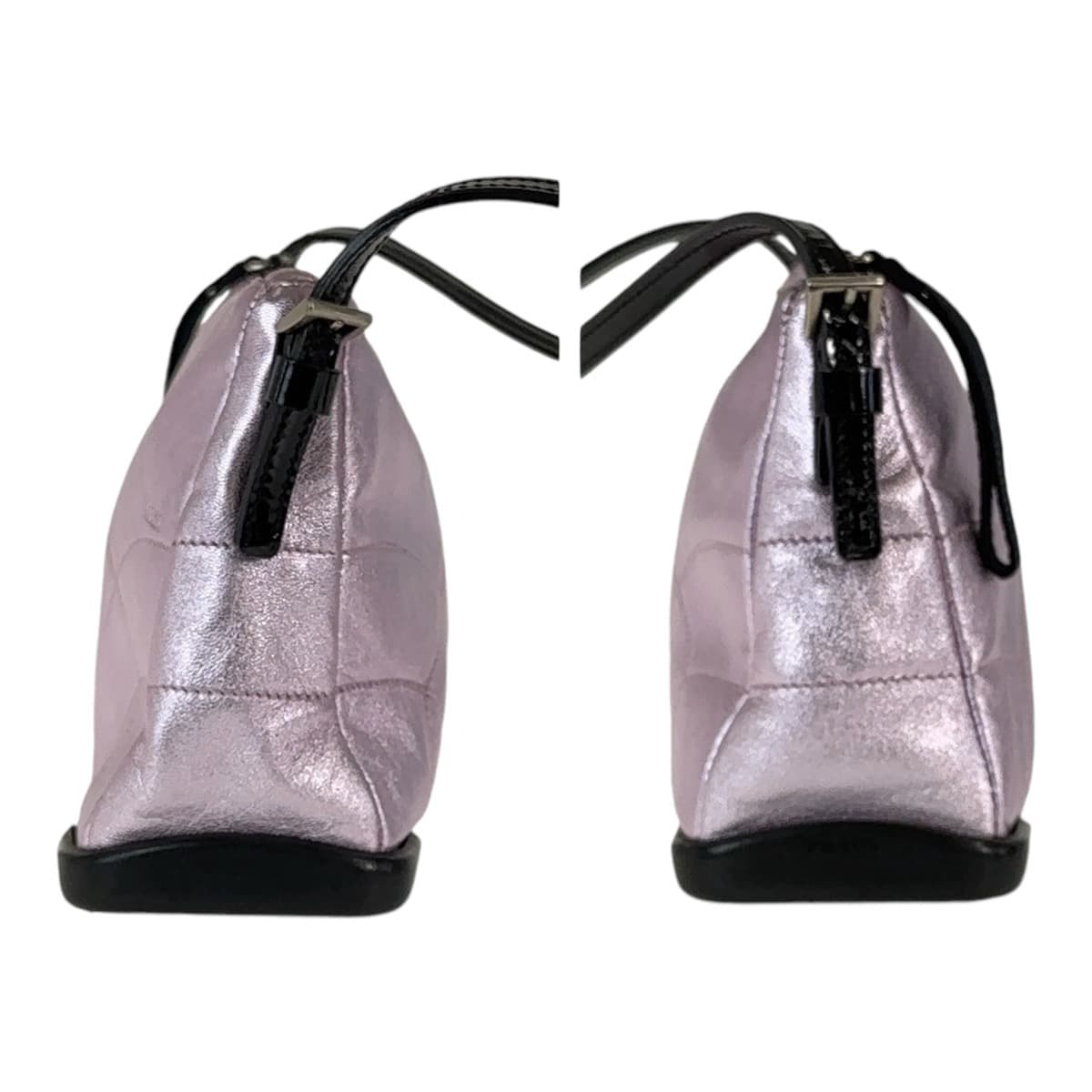 Prada Metallic Pink Leather Shoulder Bag