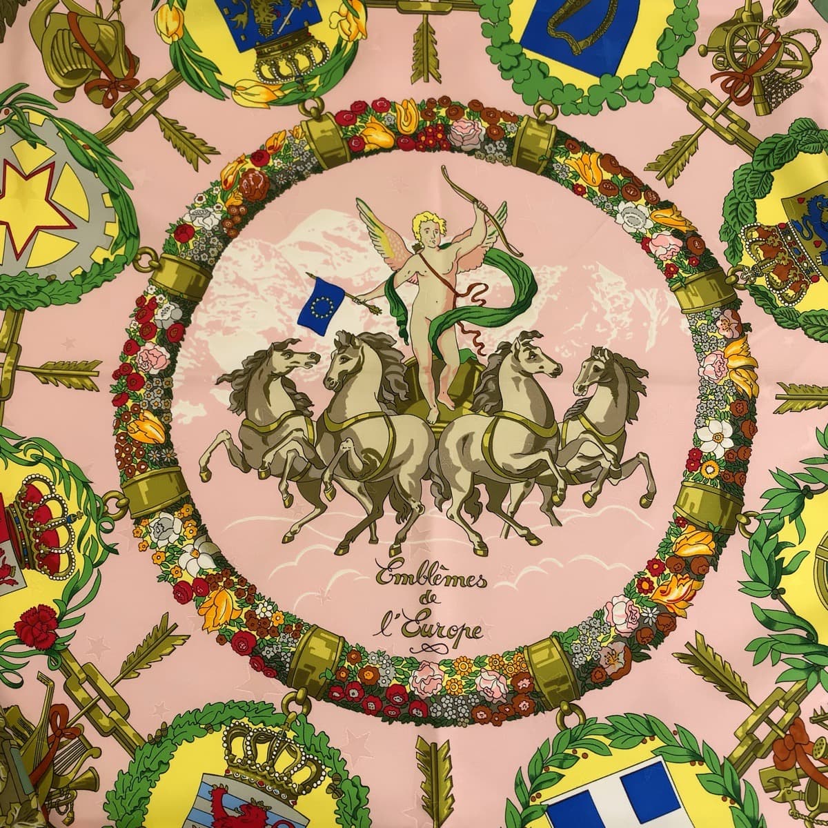 Hermes Emblemes de L'Europe Silk Scarf in Great Condition