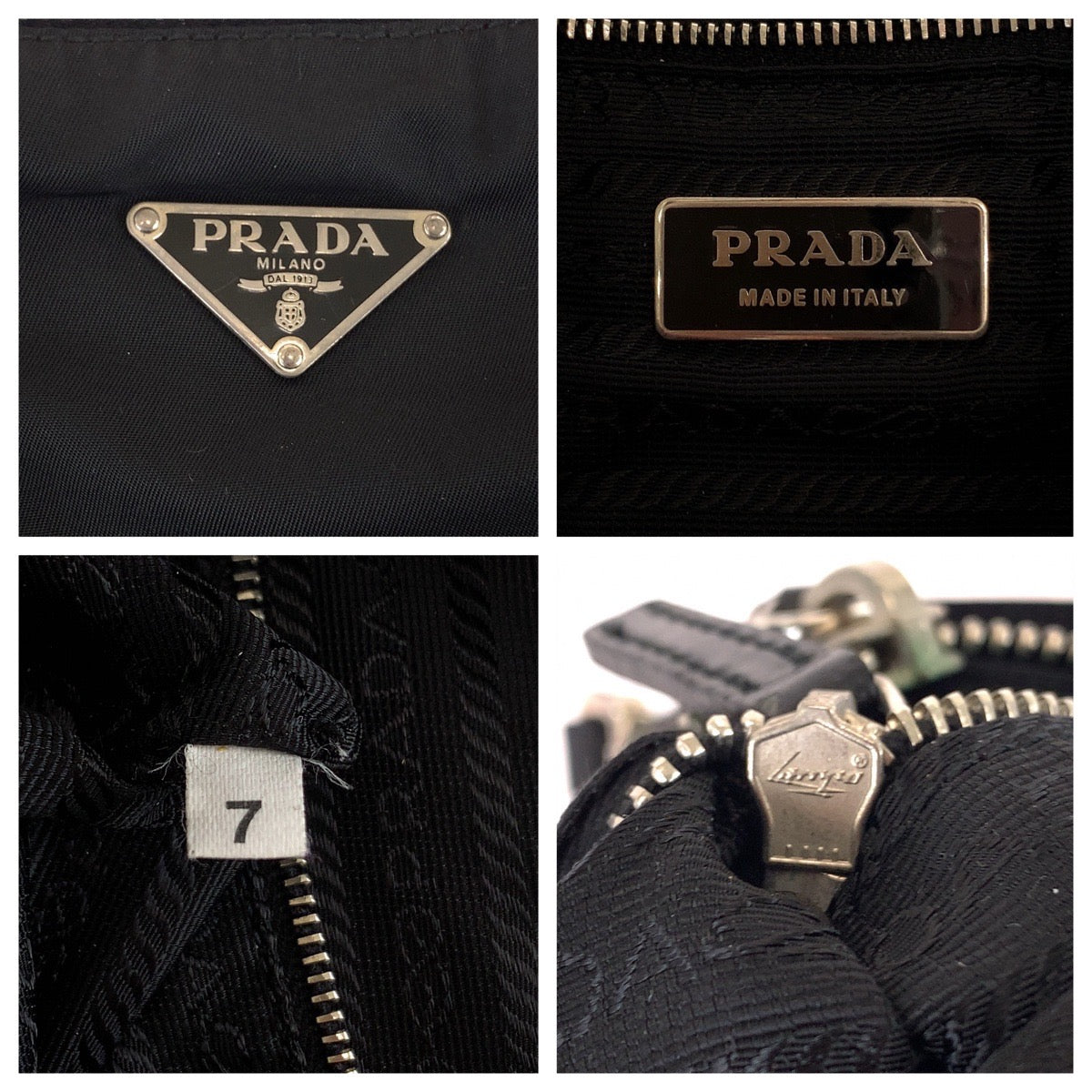 Prada Nylon Tessuto Triangle Logo Plate Shoulder Bag in Very Good Condition