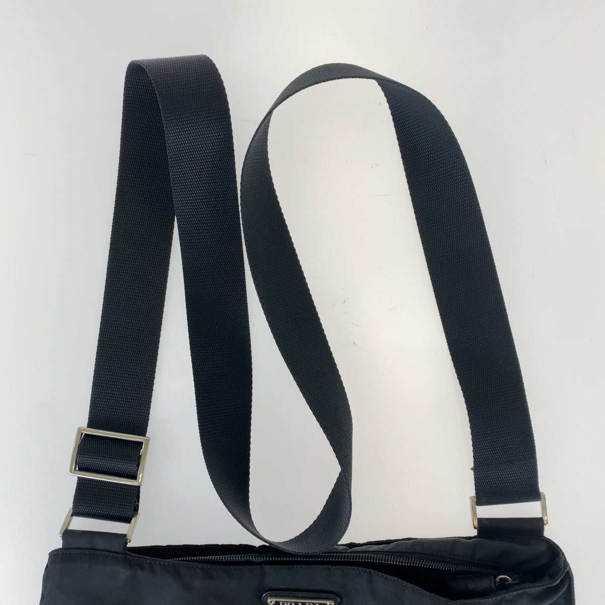 Prada Nylon Tessuto Triangle Logo Crossbody Bag