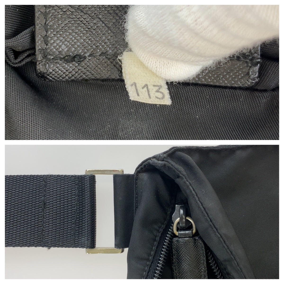 Prada Nylon Tessuto Triangle Logo Crossbody Bag