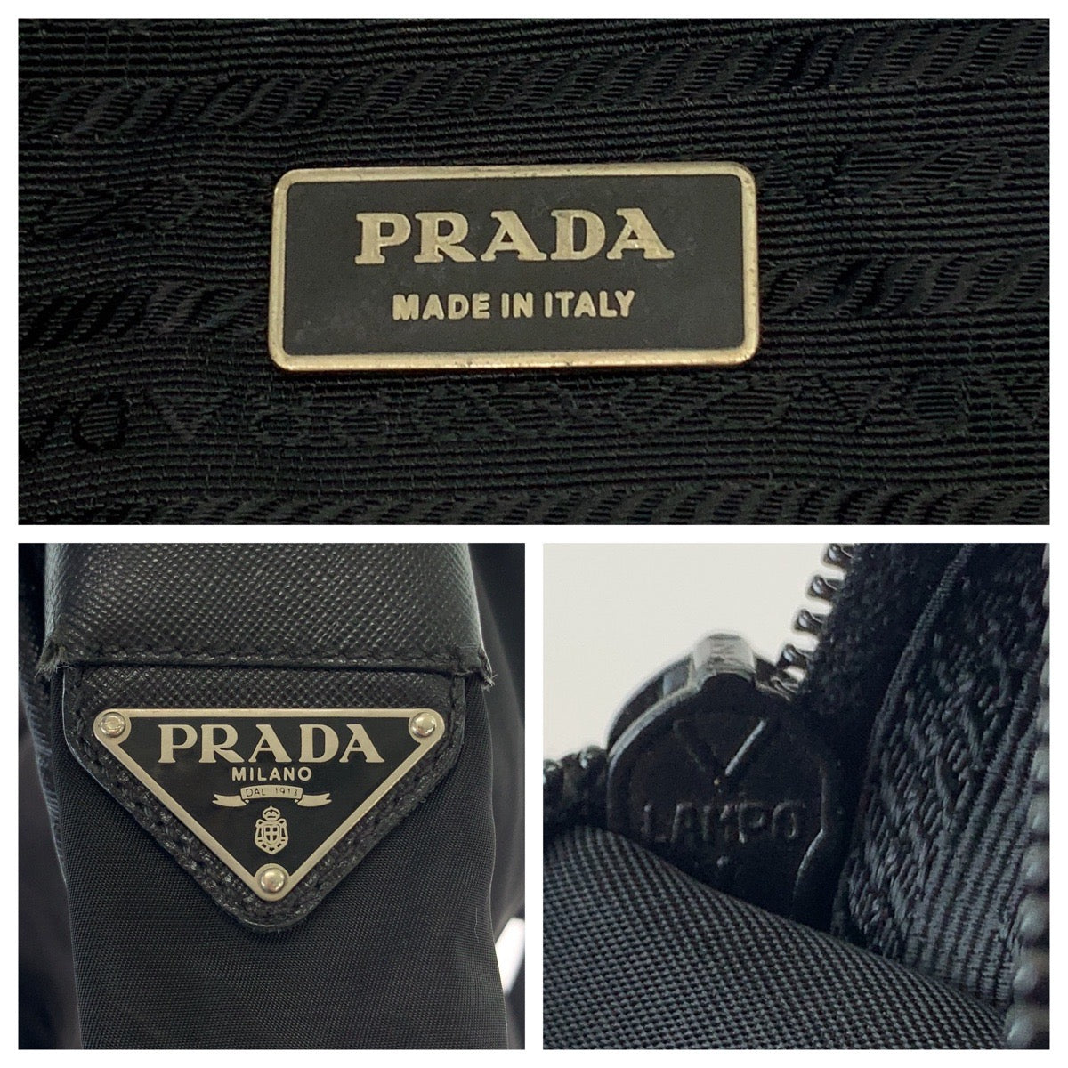 Prada Nylon Tessuto Logo Plate Messenger Bag