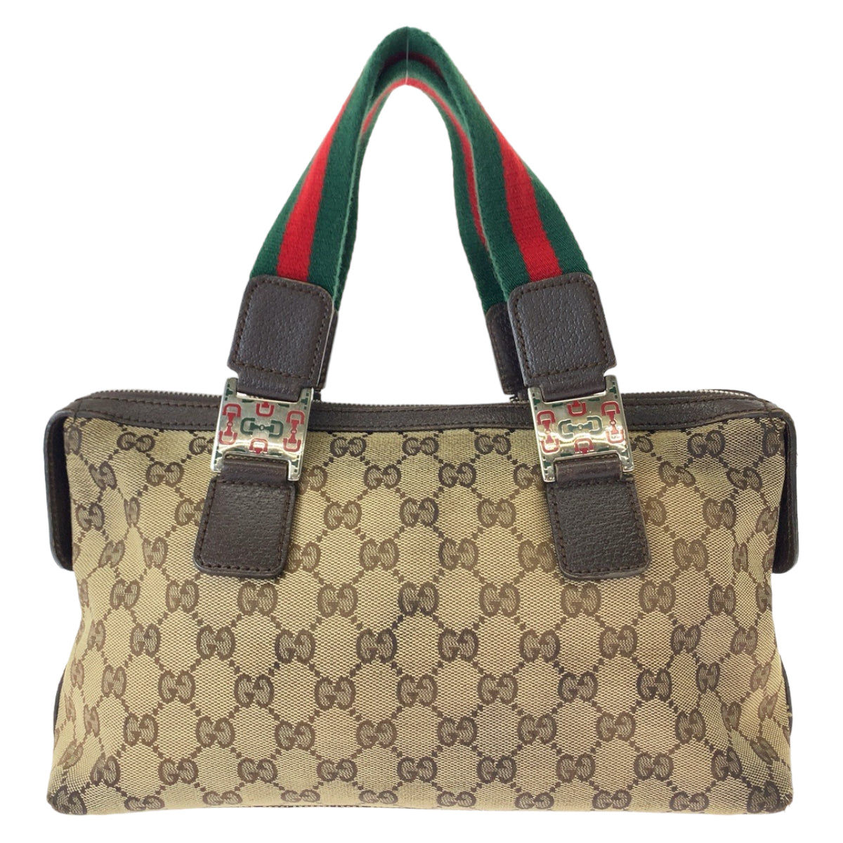 Gucci GG Canvas Sherry Line Handbag 407084 in Very Good Condition