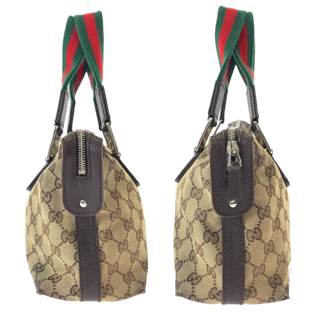 Gucci GG Canvas Sherry Line Handbag 407084 in Very Good Condition