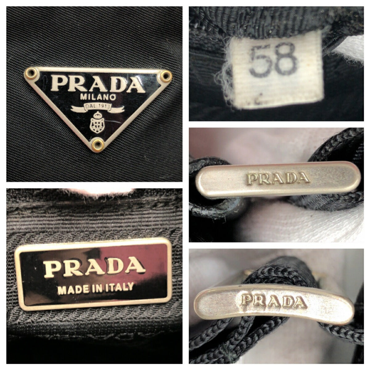 Prada Tessuto Triangle Logo Nylon Leather Shoulder Bag