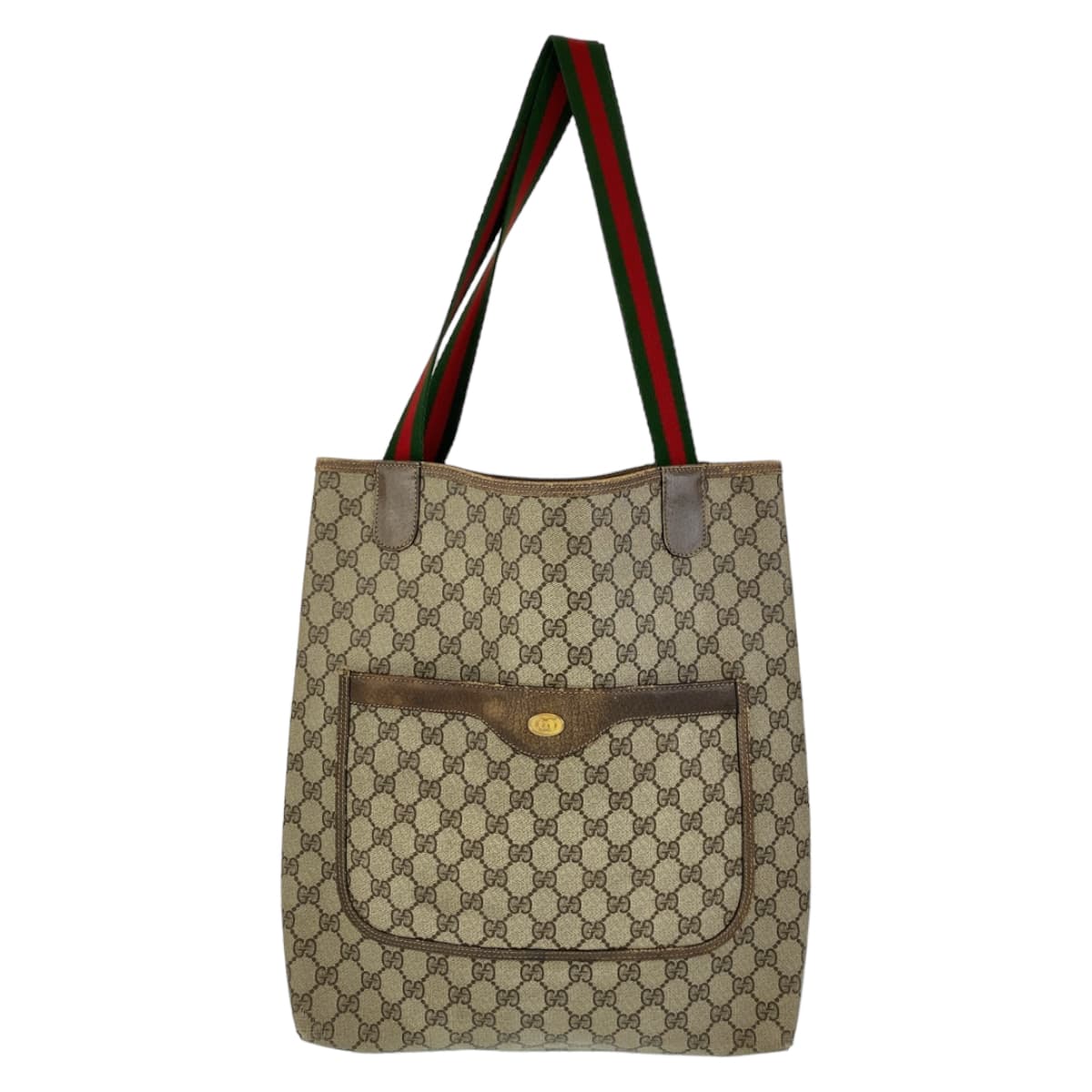 Gucci GG Supreme Canvas Old Gucci Shoulder Tote Bag in Very Good Condition