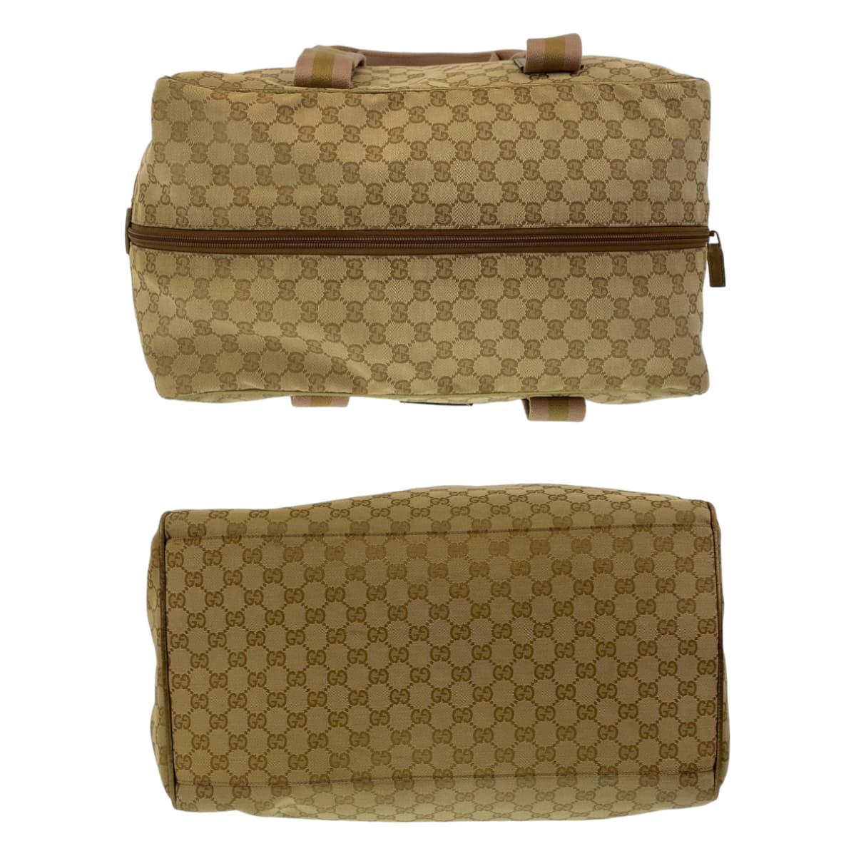 Gucci GG Canvas Beige Multicolor Boston Bag in Very Good Condition