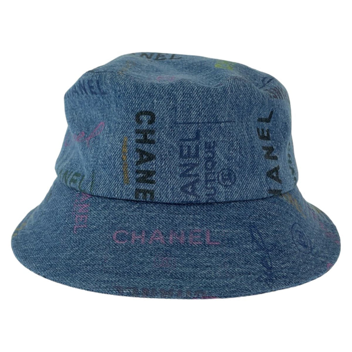 Chanel Cotton Bucket Hat Blue Multicolor