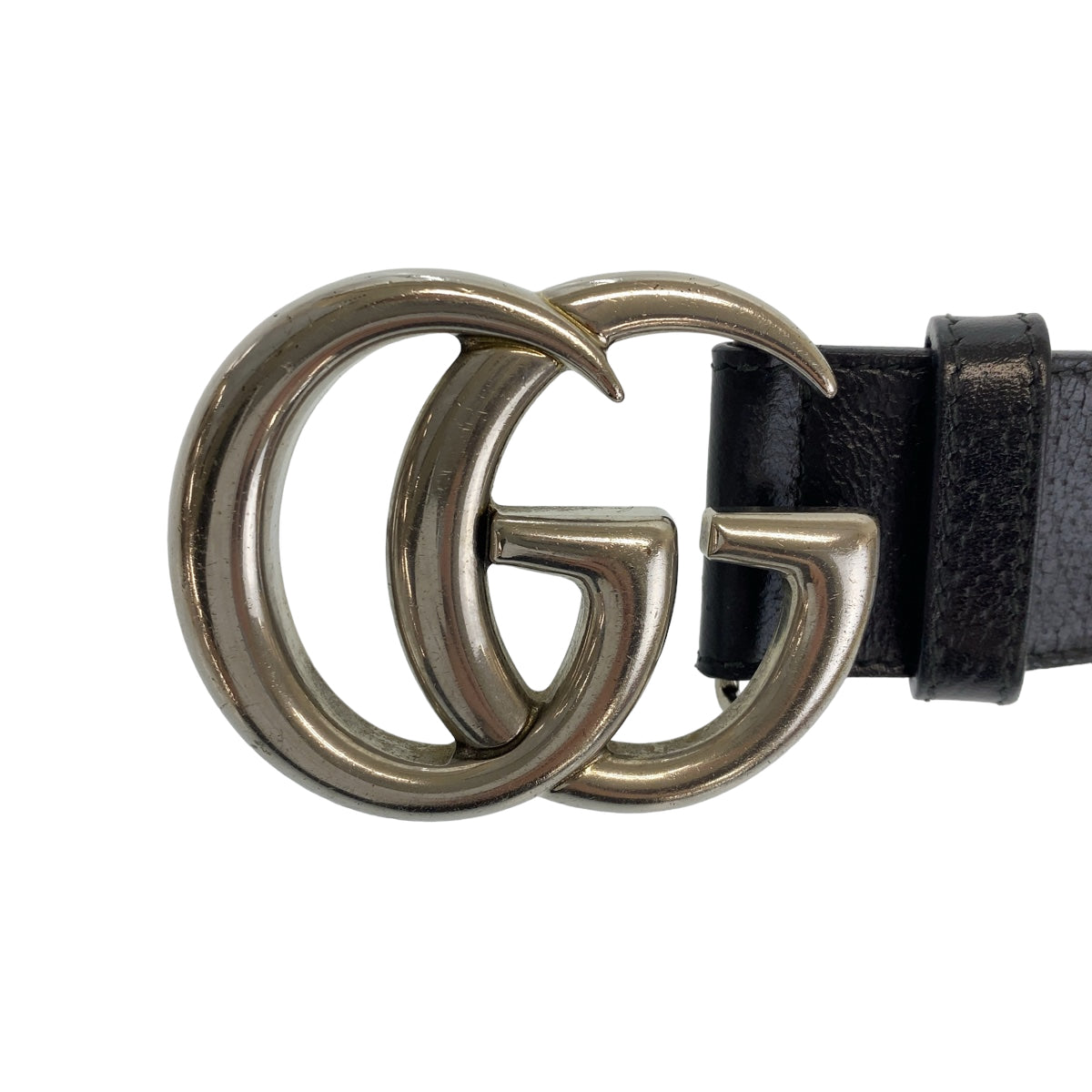 Gucci Leather Double G Belt 34 in Very Good Condition