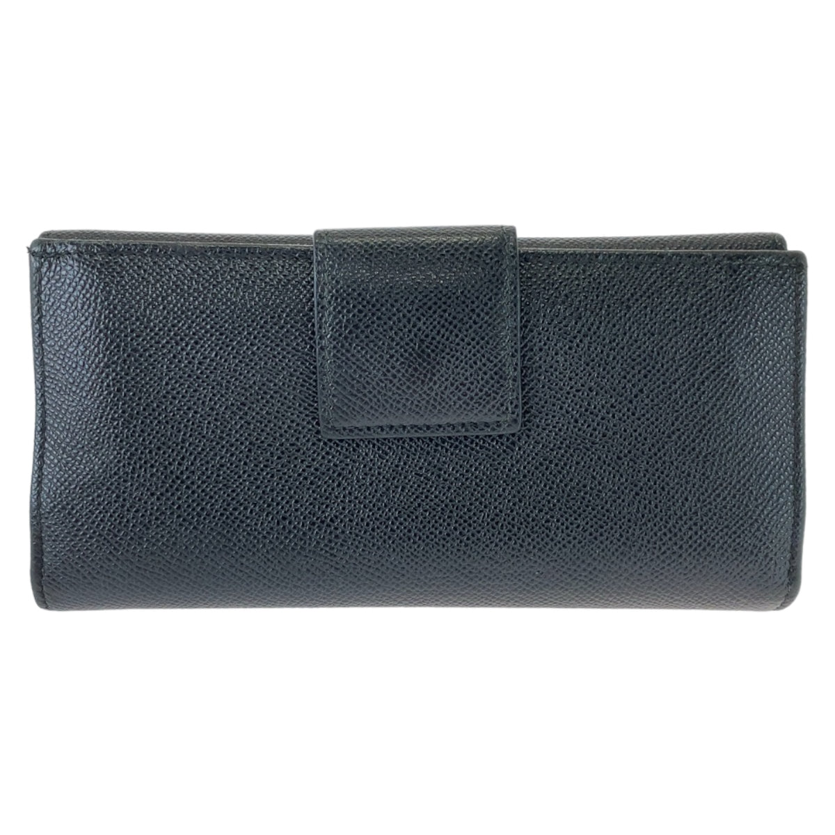 BVLGARI Black Leather Long Wallet Unisex 407135 in Very Good Condition