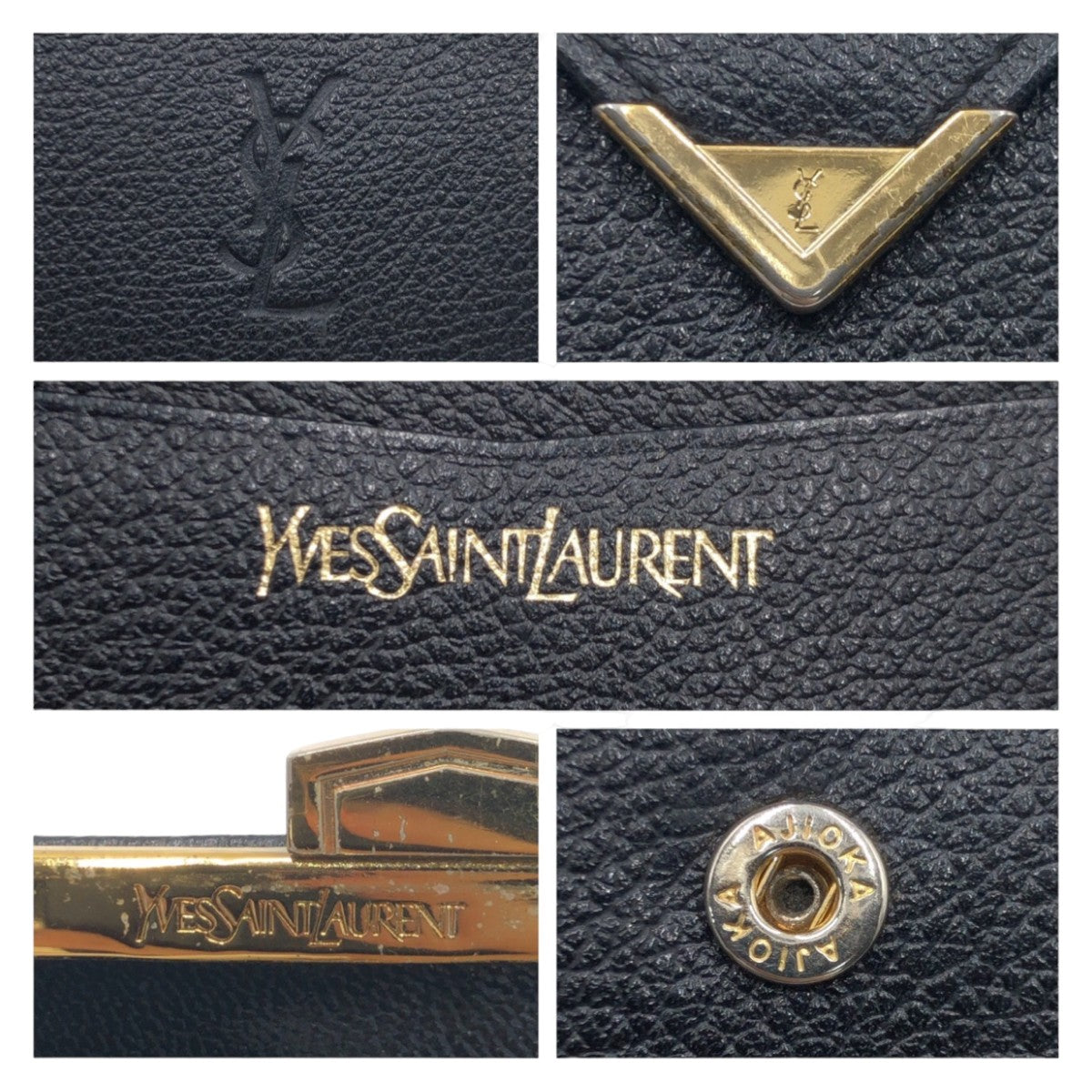 Yves Saint Laurent Leather Compact Wallet in Very Good Condition