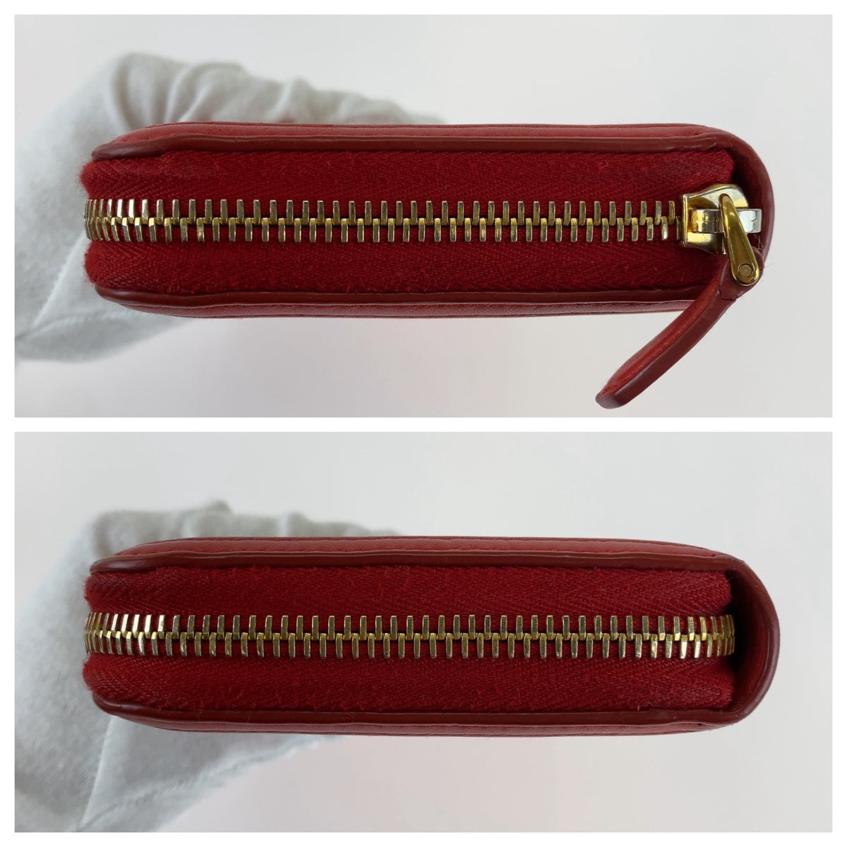 Prada Leather Ribbon Long Wallet 407167 in Very Good Condition