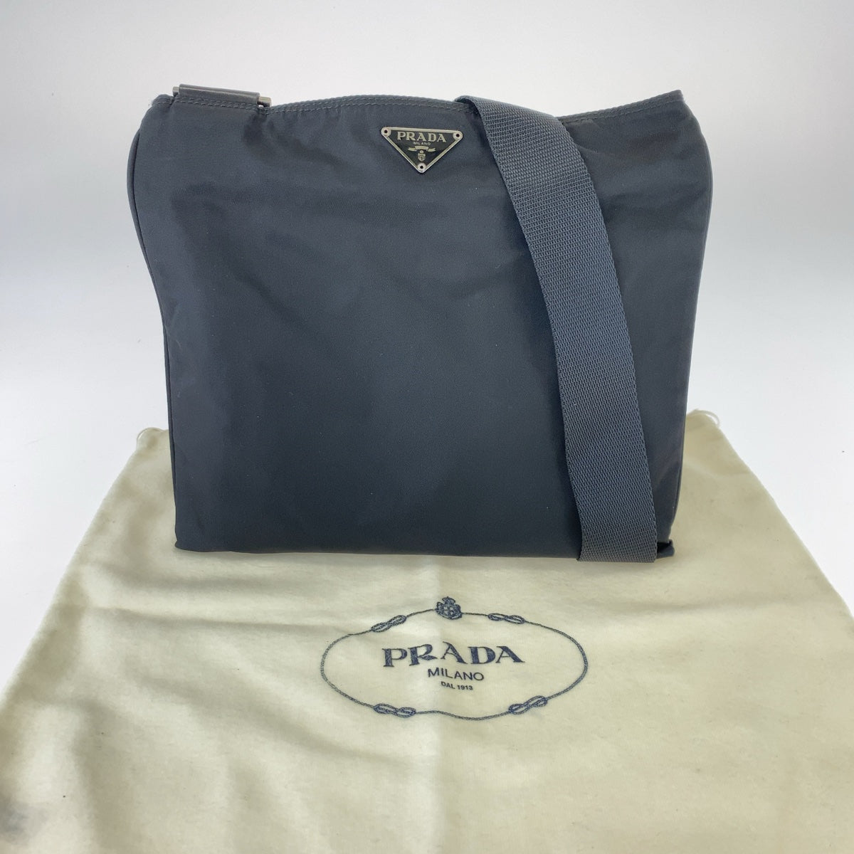 Prada Nylon Tessuto Triangle Logo Plate Shoulder Bag in Great Condition