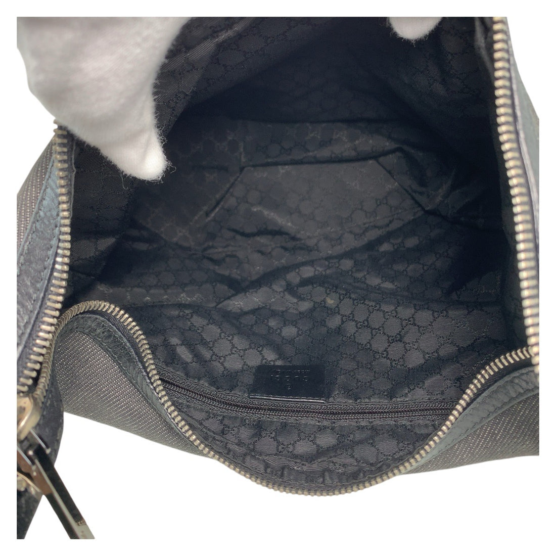 Gucci Canvas/Leather Hobo Shoulder Bag