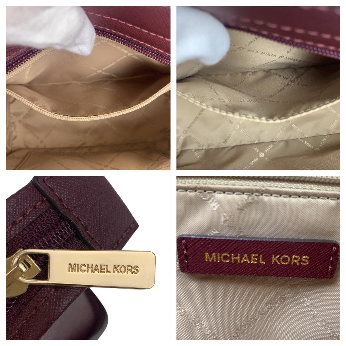 Michael Kors Leather Shoulder Bag Wine Red in Great Condition