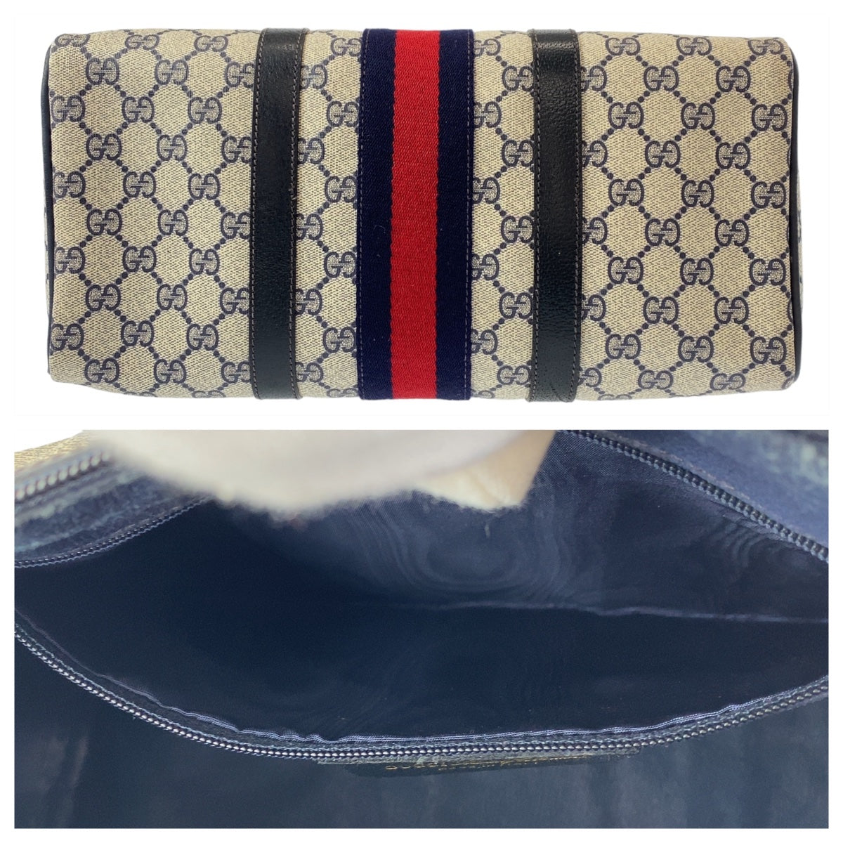 Gucci GG Supreme Canvas Boston Bag Handbag in Very Good Condition