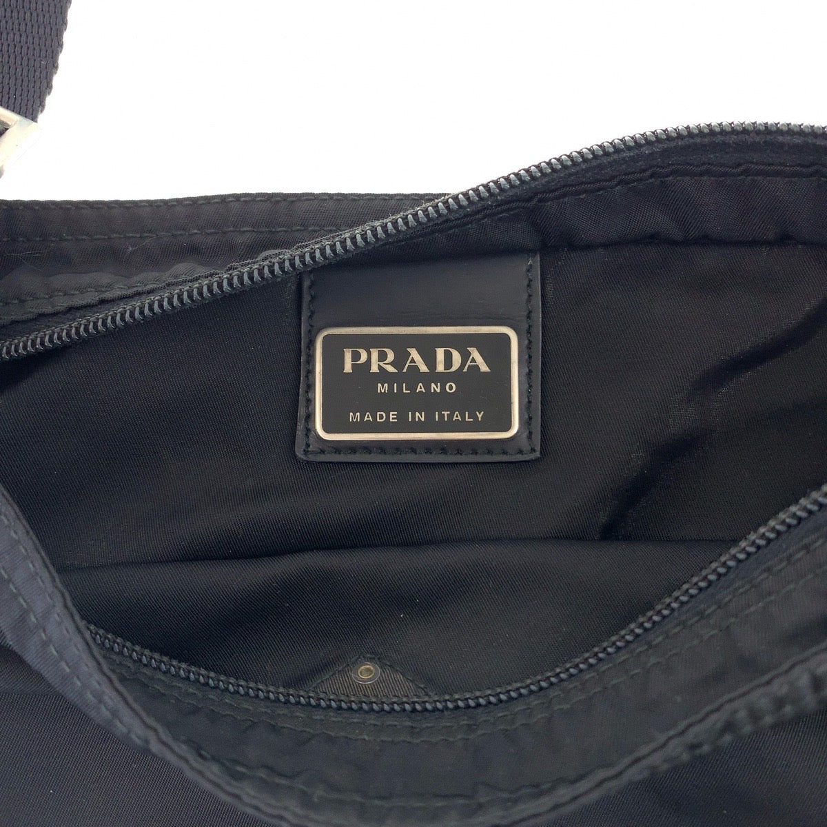 Prada Nylon Tessuto Triangle Logo Plate Shoulder Bag in Very Good Condition