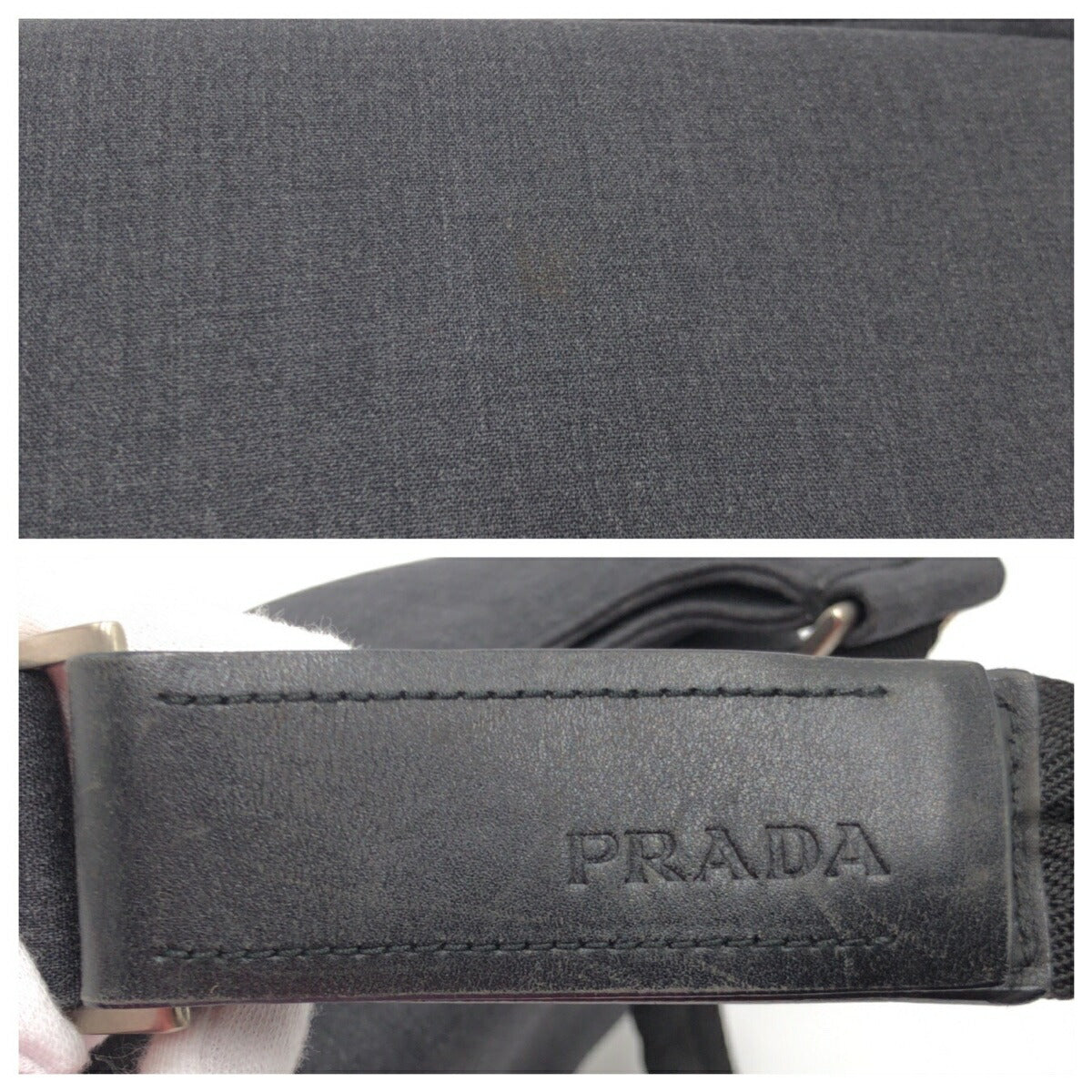 Prada Wool Shoulder Messenger Bag