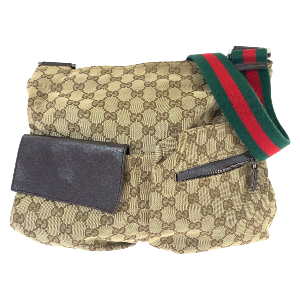 Gucci GG Canvas Shoulder Bag 169937 in Very Good Condition