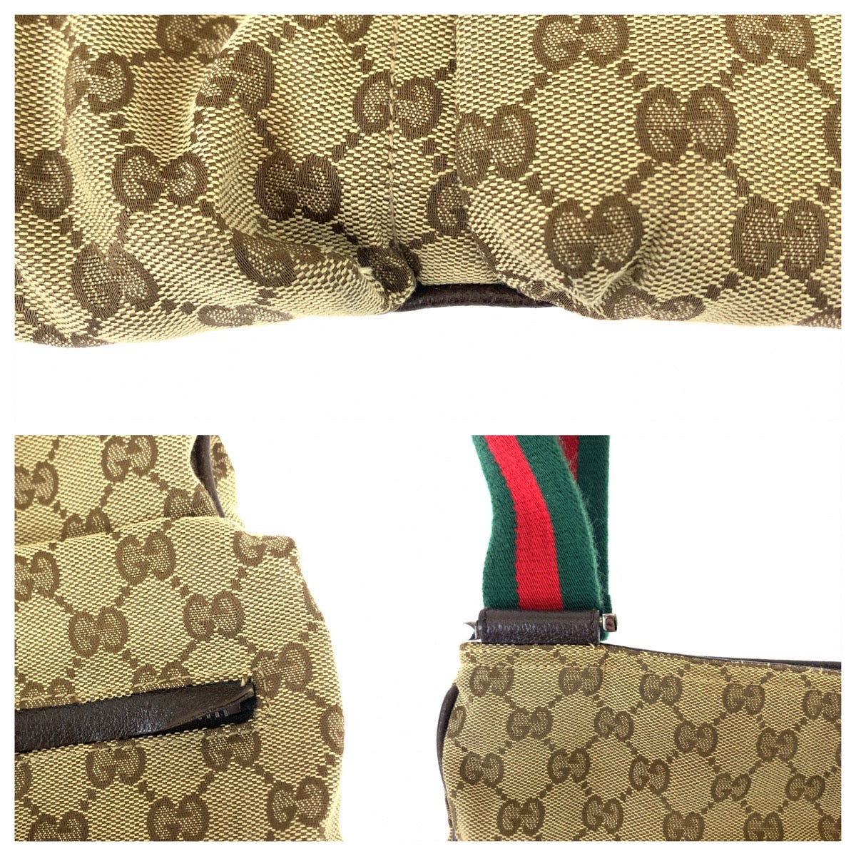 Gucci GG Canvas Shoulder Bag 169937 in Very Good Condition