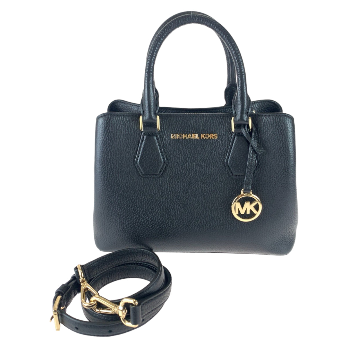 Michael Kors Black Leather Shoulder Handbag