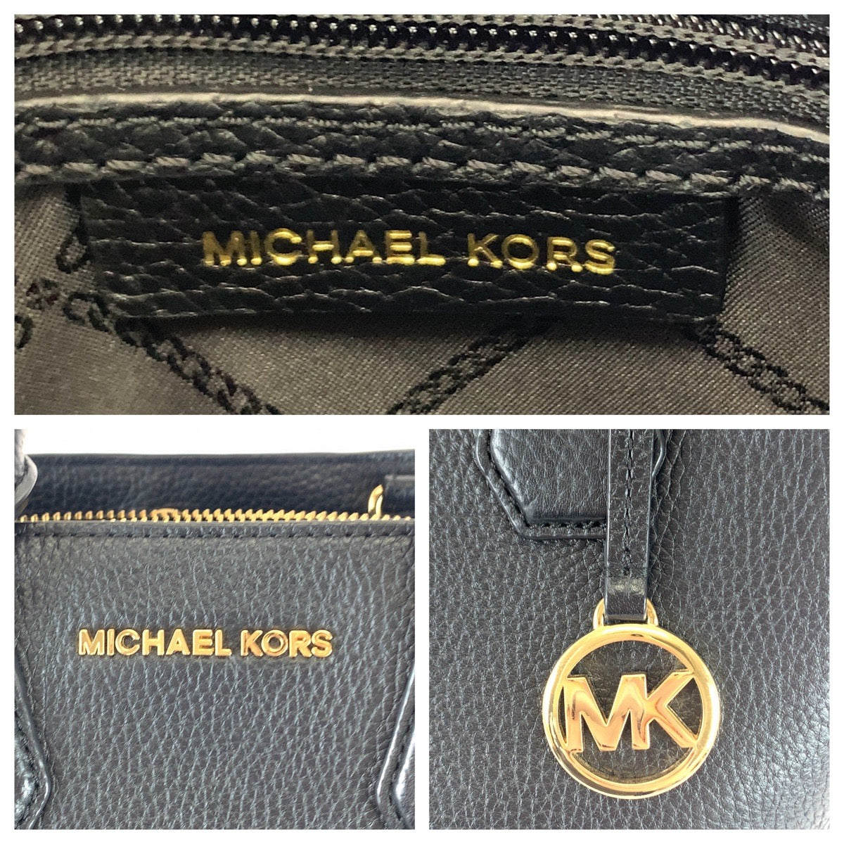 Michael Kors Black Leather Shoulder Handbag