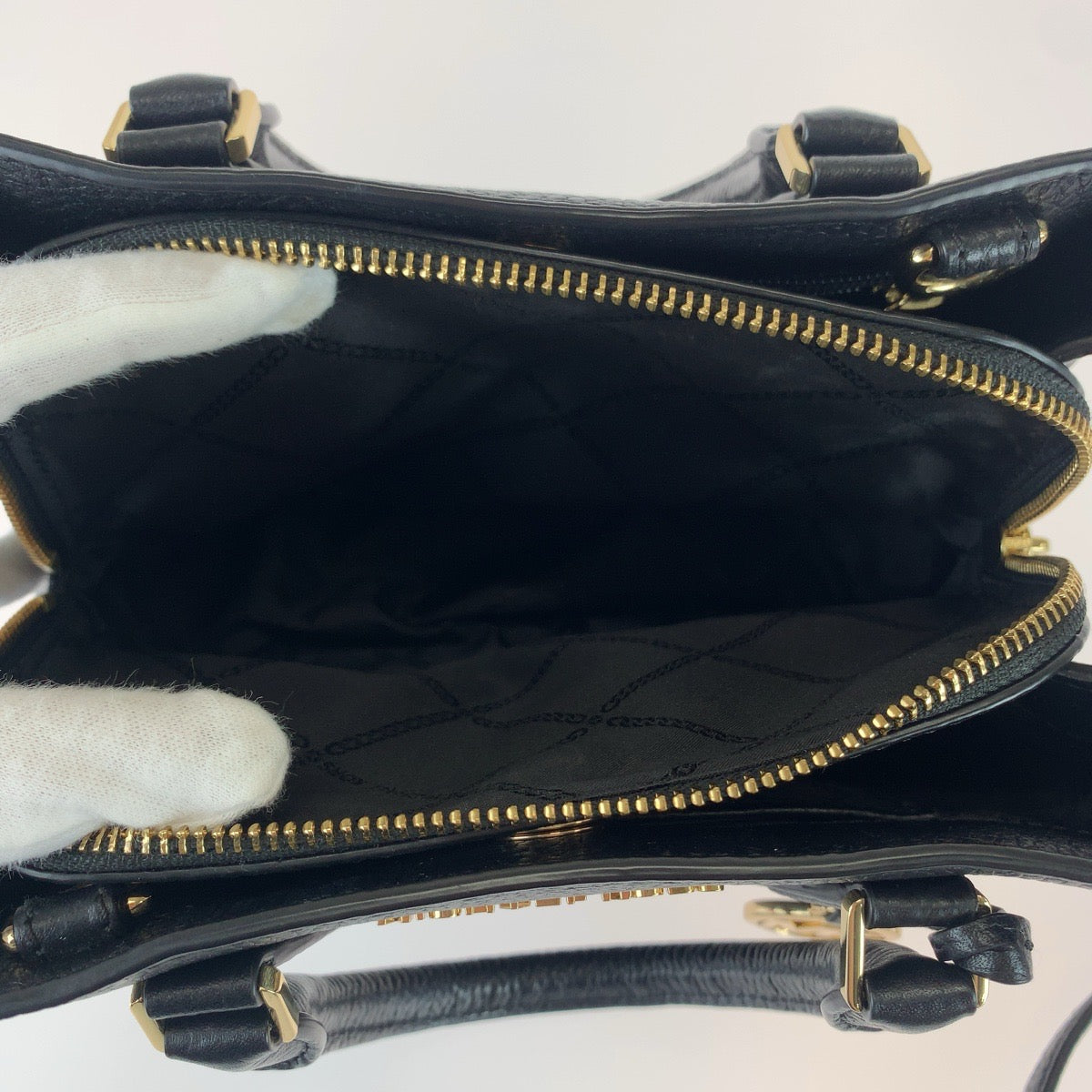 Michael Kors Black Leather Shoulder Handbag