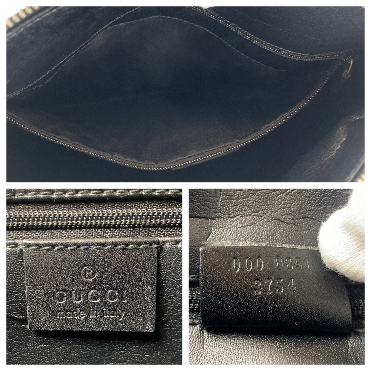 Gucci GG Canvas Boston Bag Black Silver Hardware in Very Good Condition