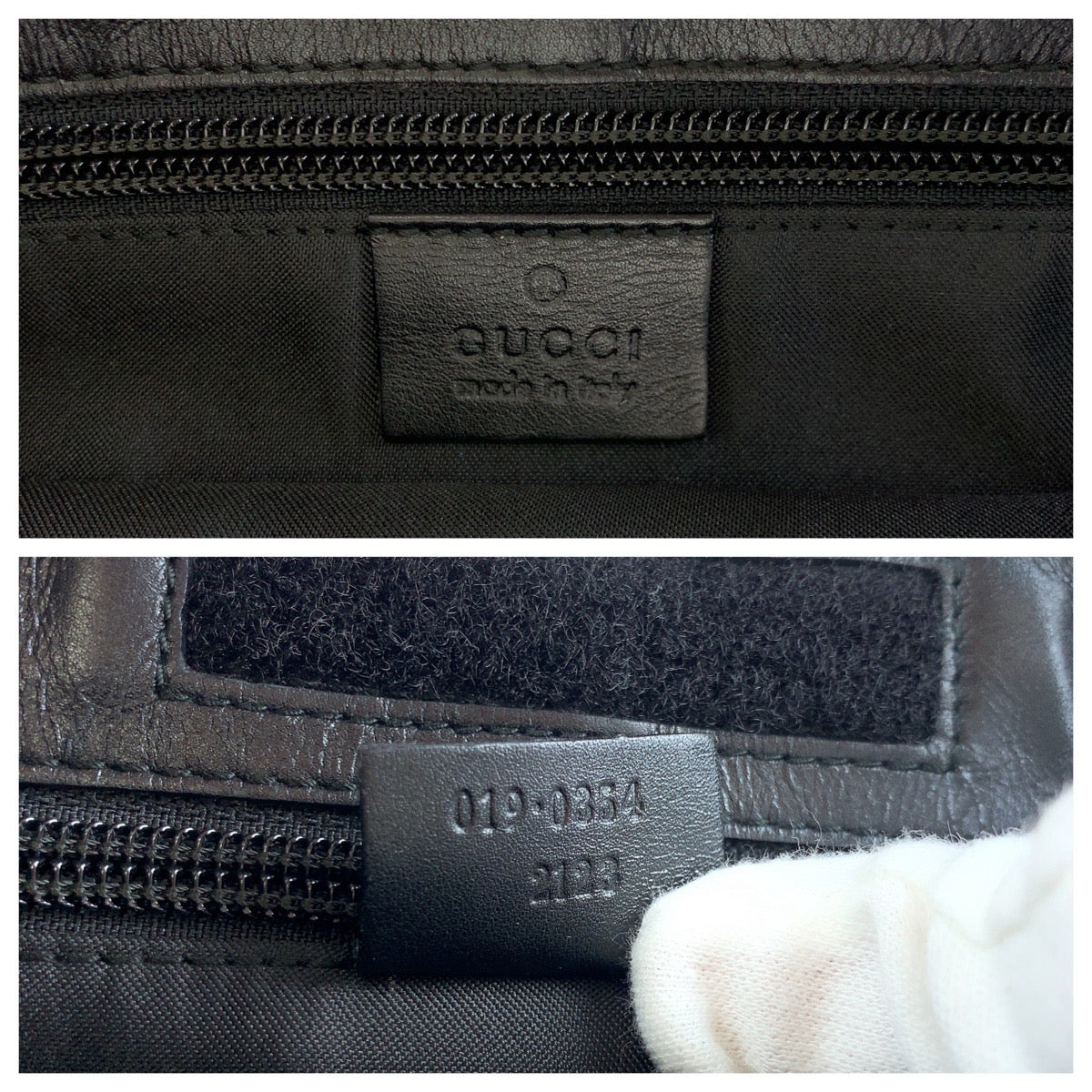 Gucci Black GG Canvas Leather Shoulder Bag